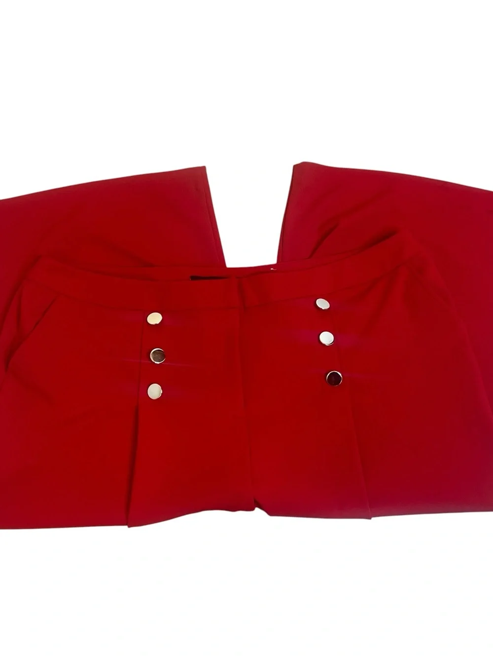 Ashley Stewart Red Bermuda Sailor Shorts with Gold Buttons Sz 22/24